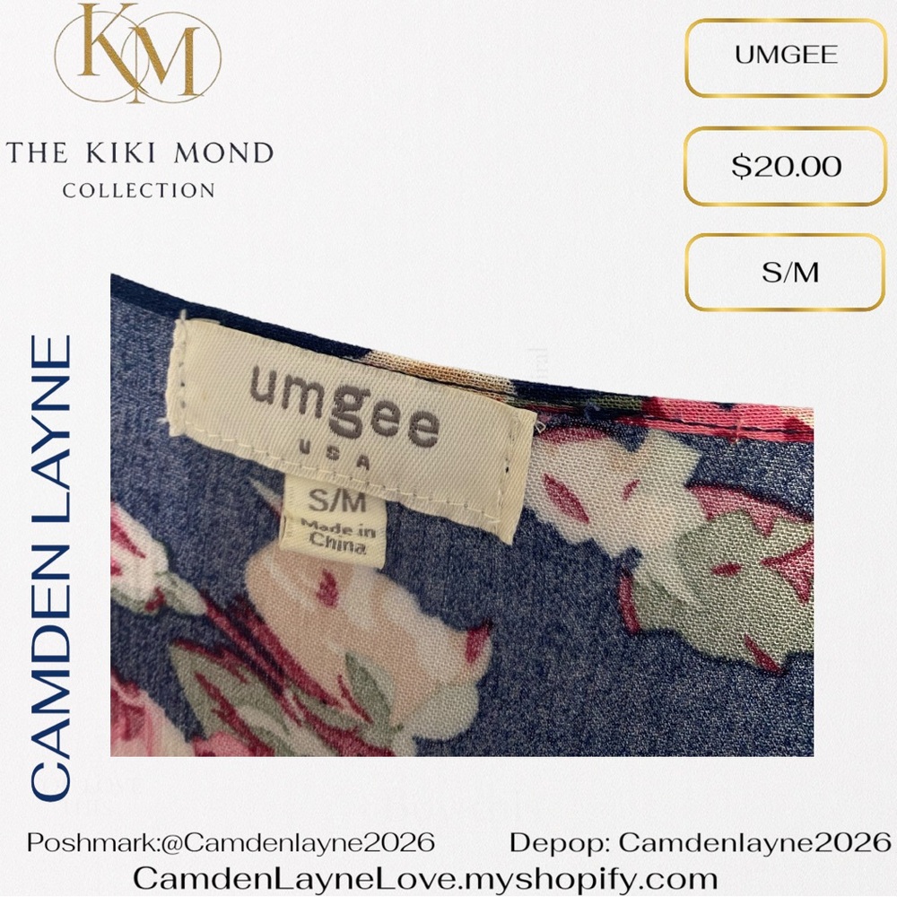 Umgee Multicolor Floral Fringe Kimono - Picture 9 of 9